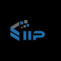 IIP letter logo design on black background. IIP creative initials letter logo concept. IIP letter design. vector