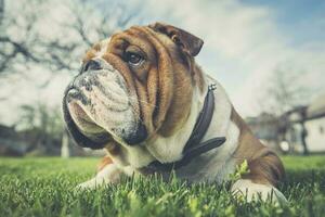 English bulldog portrait photo