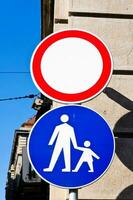 Pedestrian zone sign photo