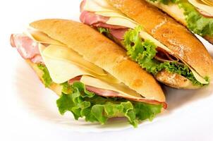 Ham and cheese sandwich breakfasts photo