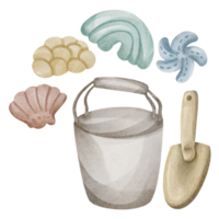 watercolor shovel beach png