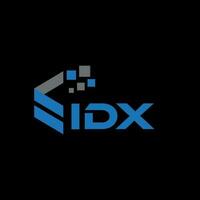 IDX letter logo design on black background. IDX creative initials letter logo concept. IDX letter design. vector