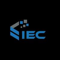 IEC letter logo design on black background. IEC creative initials letter logo concept. IEC letter design. vector