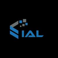 IAL letter logo design on black background. IAL creative initials letter logo concept. IAL letter design. vector