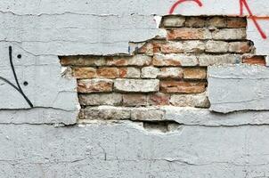 Broken wall background photo