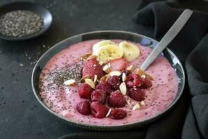 Healthy berry smoothie photo