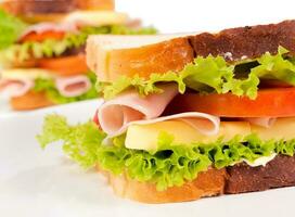 Sandwiches close up photo