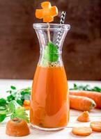 Carrot and mint  juice photo