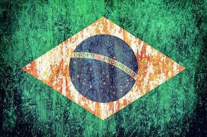 Brazilian flag textured photo