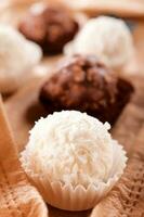 Sweet chocolate pralines photo