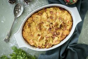 ham and cheese breaded pudding photo