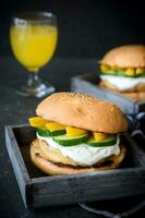 tandoori chicken burgers photo