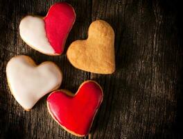 galletas con forma de corazón foto