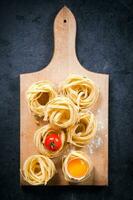 Fresh homemade pasta photo