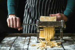 Preparing fresh pasta photo