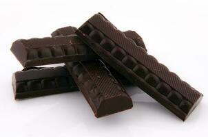 Chocolate blocks isolated photo