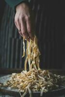 Preparing homemade pasta photo