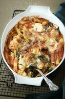 spinach ziti pasta photo