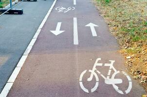 señal de carretera de bicicleta foto