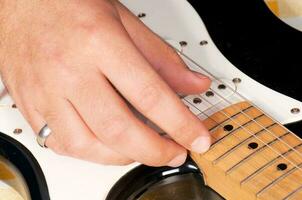 Man playing guitar photo