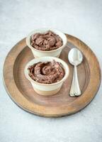 Creamy chocolate pudding photo