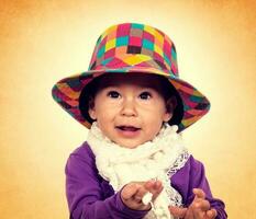 Baby with hat photo