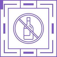 No Alcohol Vector Icon