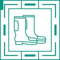 icono de vector de botas de lluvia