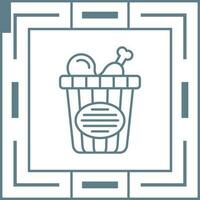 Chicken Bucket Vector Icon