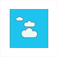 Floating clouds in the sky vector art