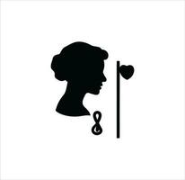 Nursing icon silhouette vector art.