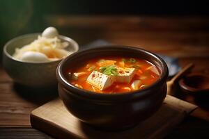 A Bowl of soup AI Generate photo