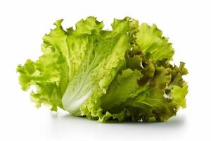 fresh lettuce isolated on white AI Generate photo