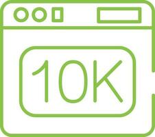 icono de vector de 10k