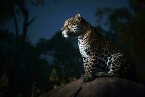 Portrait leopard on the forest photo