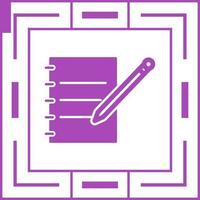 Notebook and Pen Unique Vector Icon