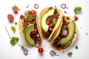 Tacos with vegetable AI Generate photo