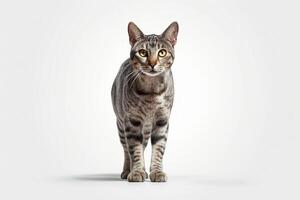 Portrait cat isolated on white AI Generate photo