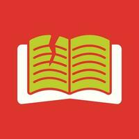 Teared Book Unique Vector Icon