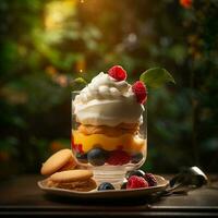 Delicious dessert AI Generate photo