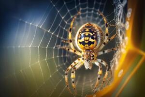 Portrait of Spider with web AI Generate photo