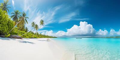 Beautiful beach view AI Generate photo