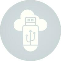 Usb Cloud Unique Vector Icon