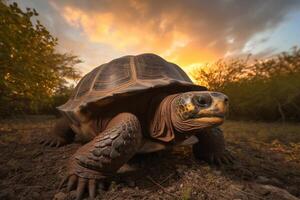 Turtle on the ground photo