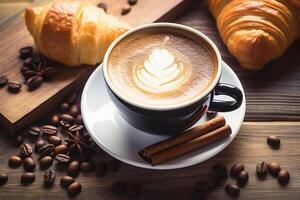 A cup of coffee on the table AI Generate photo