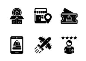 conjunto de iconos de vector de comercio electrónico