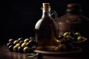 Essential oil on the table AI Generate photo