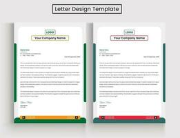 Modern Official Letter Head Design Template vector