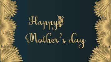 gold  Happy Mother's Day  Background free Vector. golden happy mothers day vector flower  frame background . happy mothers day floral typhography design  background.