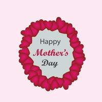 happy mothers day love background. pink mother day background frame. lovely mother day rose background. vector